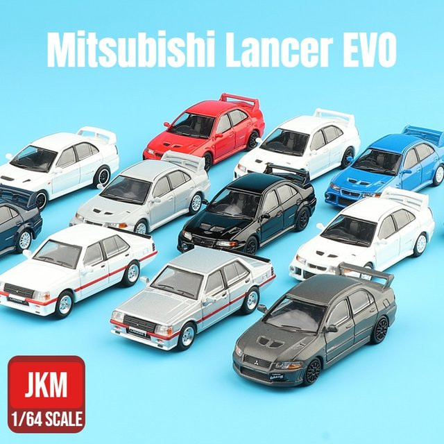JKM Racing Mitsubishi Lancer Evolution EVO, Spielzeugauto, 1:64, Druckguss Legierung - Bild 1