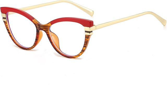 Cat Eye Korrektionsbrille für Damen, Vollrand, Patchwork, Multicolour - Bild 1