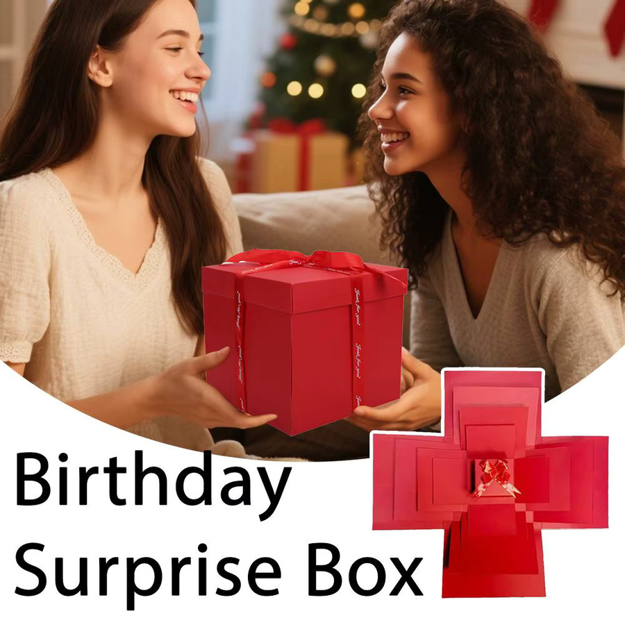DIY Schmetterling Explosionsbox als Fotoalbum und Geschenkbox in Rot für Geburtstag oder Valentinstag - Bild 3