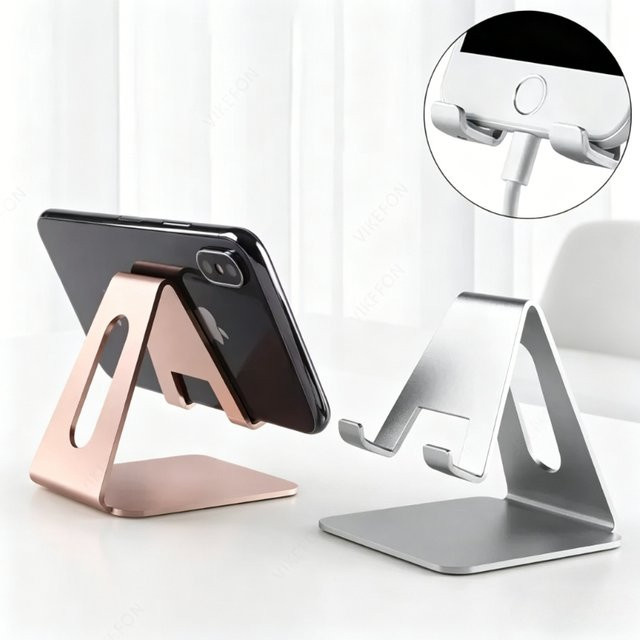 VIKEFON Universeller Lazy Tablet-Halter und Desktop-Metallständer für Smartphones und Tablets - Bild 1