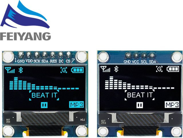 SAMIORE ROBOT OLED Display Modul 0,96 Zoll mit I2C und SPI Schnittstellen, Farben: Weiß/Blau/Gelb, Auflösung 128x64, für Arduino - Bild 1