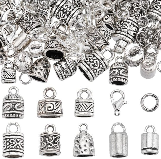 Armbänder Endkappen, Tibetan Antik Silber, 230 Stück - Bild 1