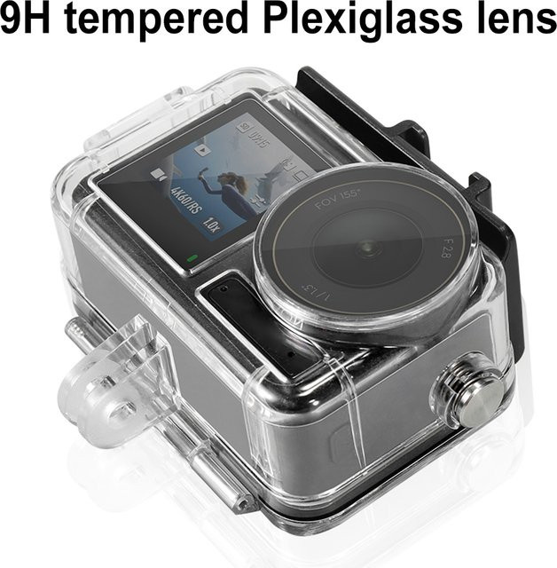 DJI wasserdichtes Tauchgehäuse mit 60 m Tiefenschutz und beschlagfreier Technologie für DJI Osmo Action 5 Pro, Action 4 und Action 3, transparent - Bild 1