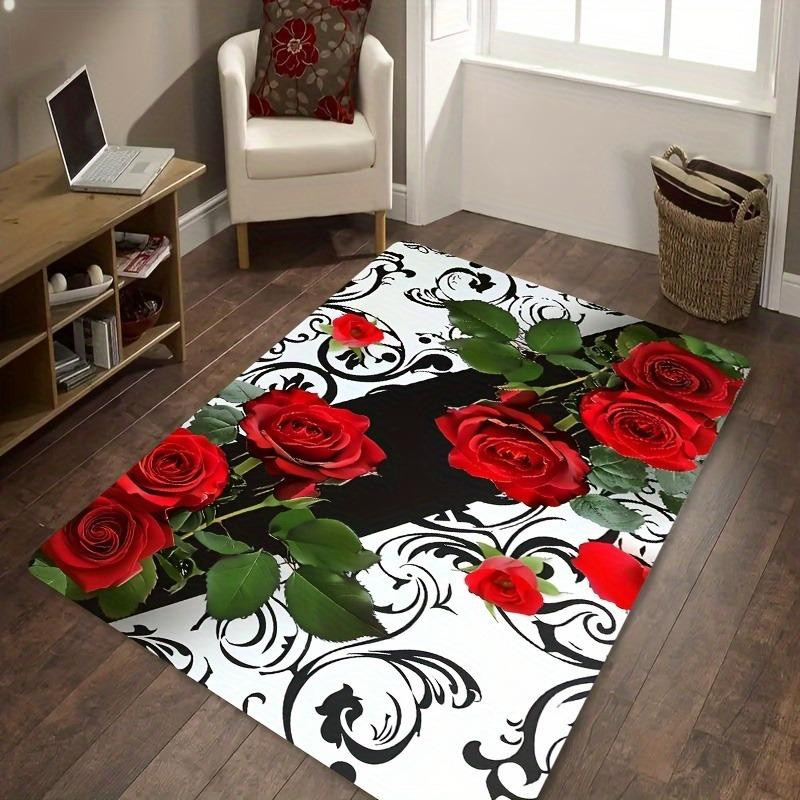 Rutschfester Küchenteppich mit Rosenmuster von Karpetti, B/B: 40 x 60 cm - Bild 4