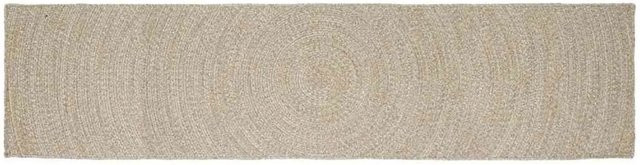 vidaXL Bereichsteppich aus Jute in Natur und Weiß, B/T: 80 x 400 cm - Bild 1