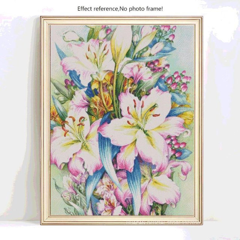 FIYO Diamond Painting Set mit floralem Blumenmotiv in Mehrfarbig, B/H: 30 x 20 cm - Bild 1