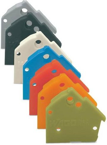 WAGO Abschlussplatte anrastbar 256-600 in Orange und Multicolour - Bild 1
