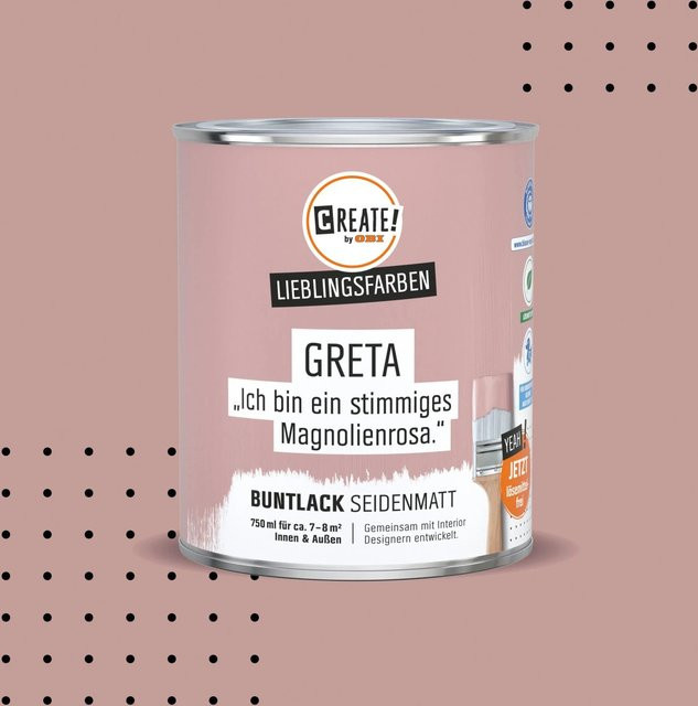 CREATE! by OBI Buntlack Lieblingsfarbe Greta Magnolienrosa, Seidenmatt, 0,75 l - Bild 1