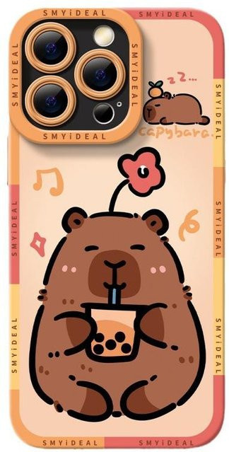 Capybara Handyhülle für Apple iPhone 16 15 14 13 12 Pro Max Mini XS Sturzsichere Cartoon Schutzhülle in Multicolour - Bild 1