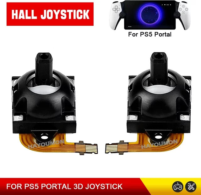 Hayoumon Ersatz-Hall-Effekt-Joystick Set für PS Portal, linker und rechter Thumbstick in Schwarz - Bild 1