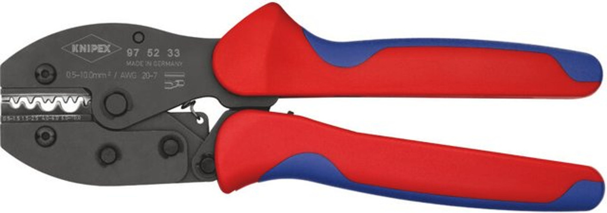 Knipex PreciForce Crimpzange 97 52 33 mit Mehrkomponenten-Hüllen brüniert multicolour - Bild 2
