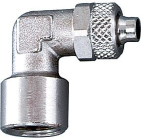 Riegler Winkel-Aufschraubverschraubung G 3/8 für Schlauch 12/10 aus Messing in Silber - Bild 1