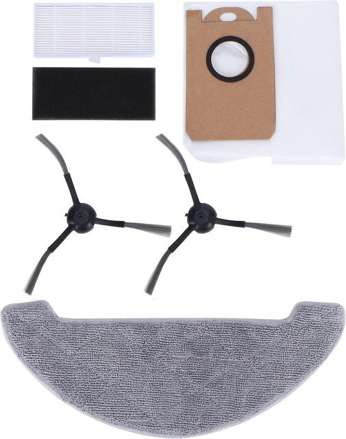 OutsideWorld Seitenbürstenfilter und Staubbeutel-Set für Proscenic M7 MAX in Schwarz und Multicolour - Bild 1