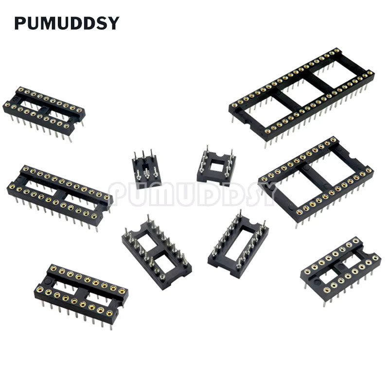 PUMUDDSY 10er Set Rundloch-IC-Buchsen DIP Stecker in Schwarz für 6 bis 40 Pins - Bild 2