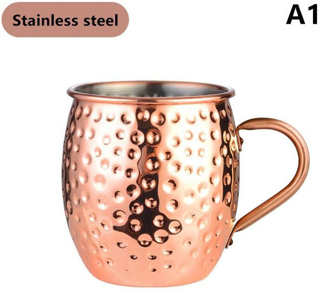 Gehämmertes Moscow Mule Becher aus Kupfer in Kupferfarben, 530 ml - Bild 1