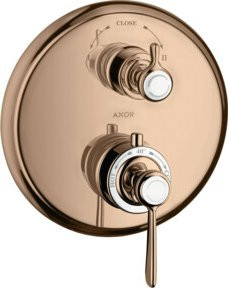 Hansgrohe Axor Montreux Fertigmontageset mit Thermostat und Einhebelmischer in Gold - Bild 1