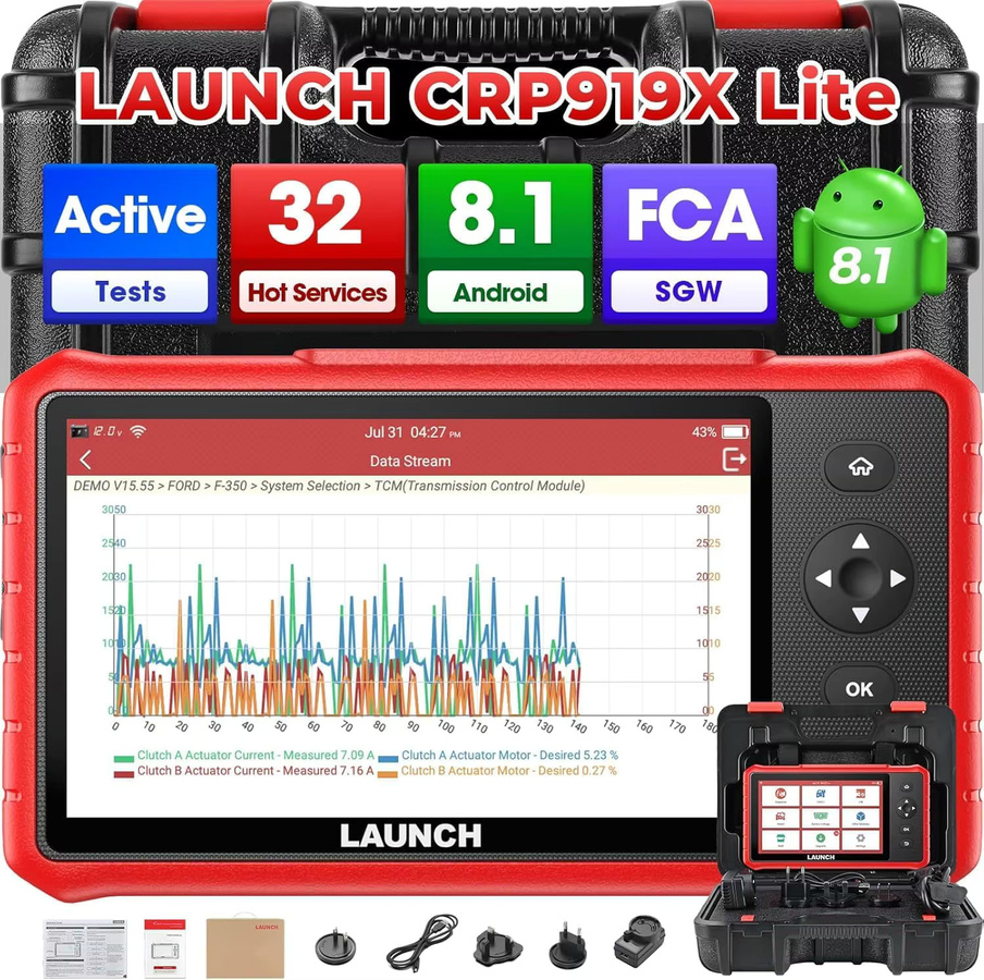 LAUNCH OBD2 Scanner X-431 Auto-Diagnosegerät Kfz-Scanner in Rot - Bild 3