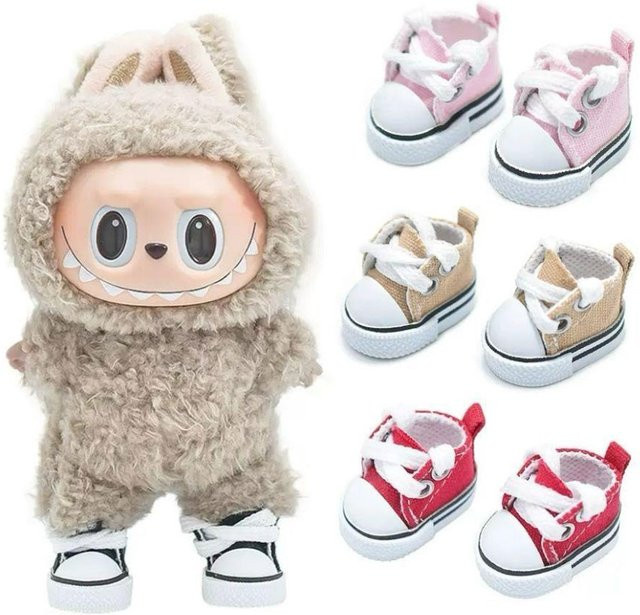 LABUBU Lederschuhe für 17cm Baumwollpuppen, Puppenzubehör, Sport, Bunt - Bild 1