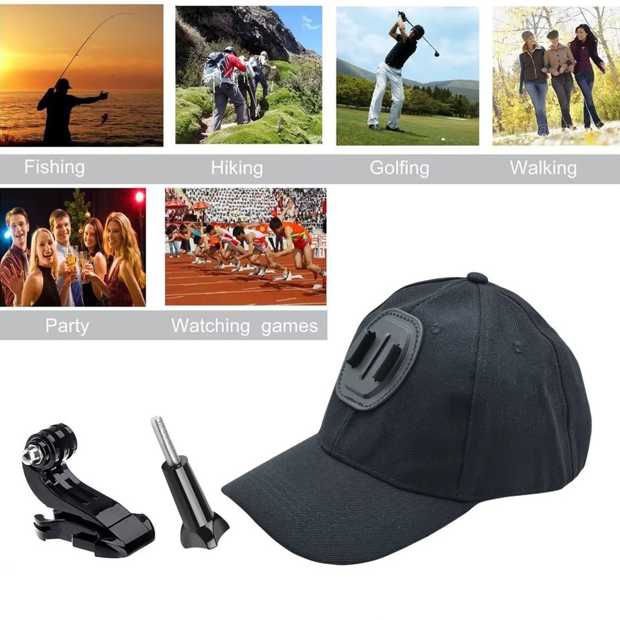 Sonnenhut-Kappe für GoPro, Insta360 und DJI OSMO Action in Schwarz - Bild 4