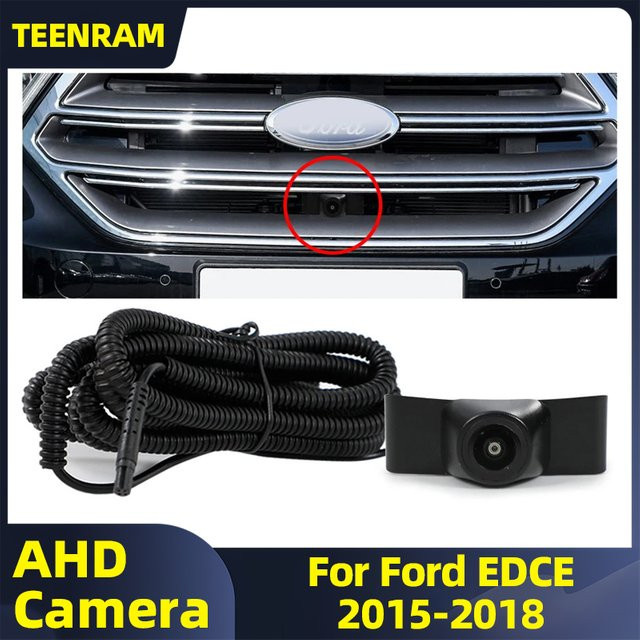 TEENRAM Frontkamera für Ford EDGE 2015-2018 mit Night Vision Fisheye 150 Grad Objektiv, AHD 1080P Full HD, Schwarz - Bild 1