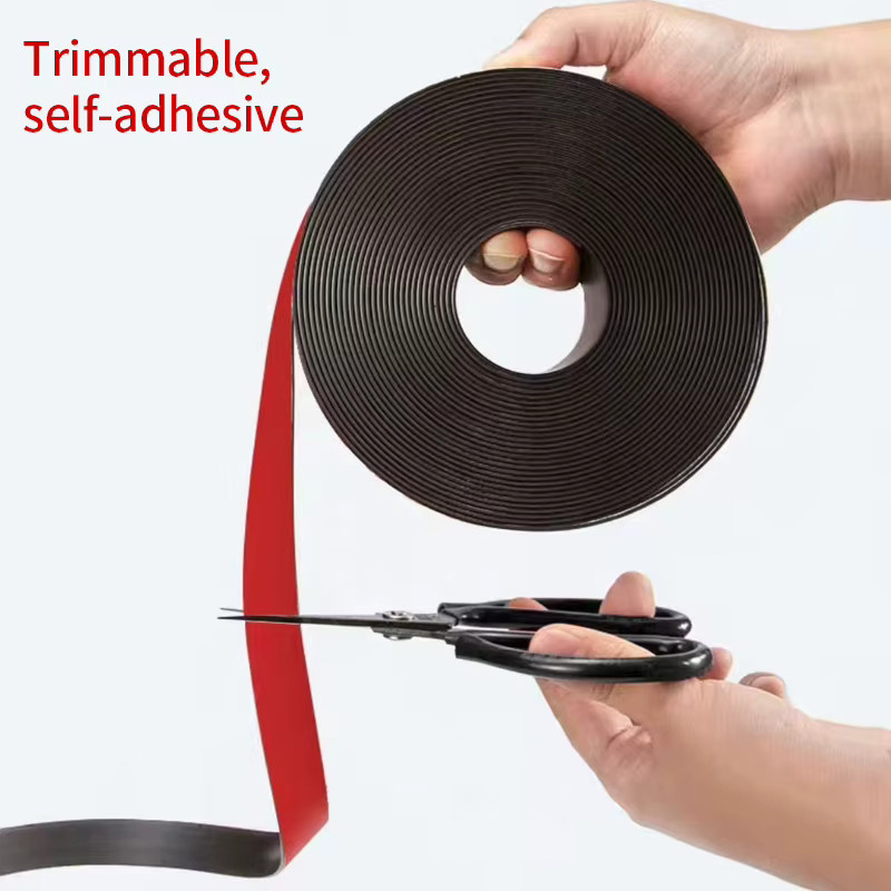 Selbstklebender magnetischer Magnetstreifen in Schwarz als DIY-Zubehör für Moskitonetze, zuschneidbar und unsichtbar - Bild 4
