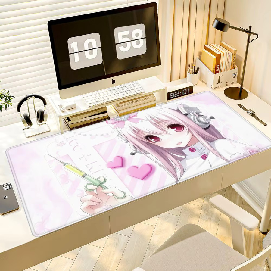 HYBXAXC Super Sonico Mauspad in Schwarz, rutschfeste Gummi-Mausmatte für Computer und Laptop - Bild 3