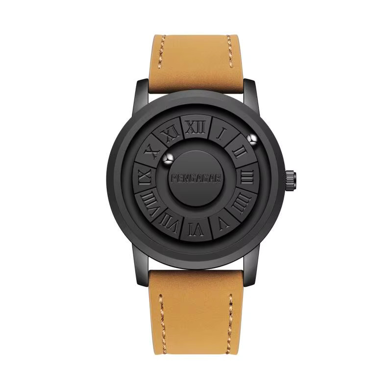PENGAGAR Armbanduhr Edelstahl, Quarz, Herren, Schwarz - Bild 3