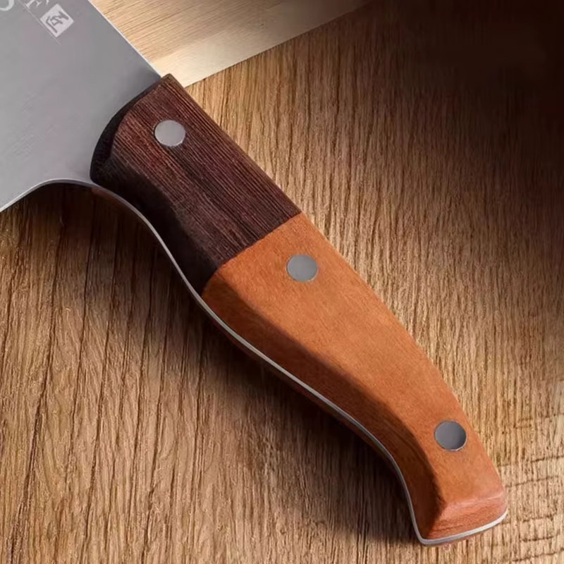 PLYS Cleaver Küchenmesser aus Edelstahl mit Holzgriff in Multicolour - Bild 4