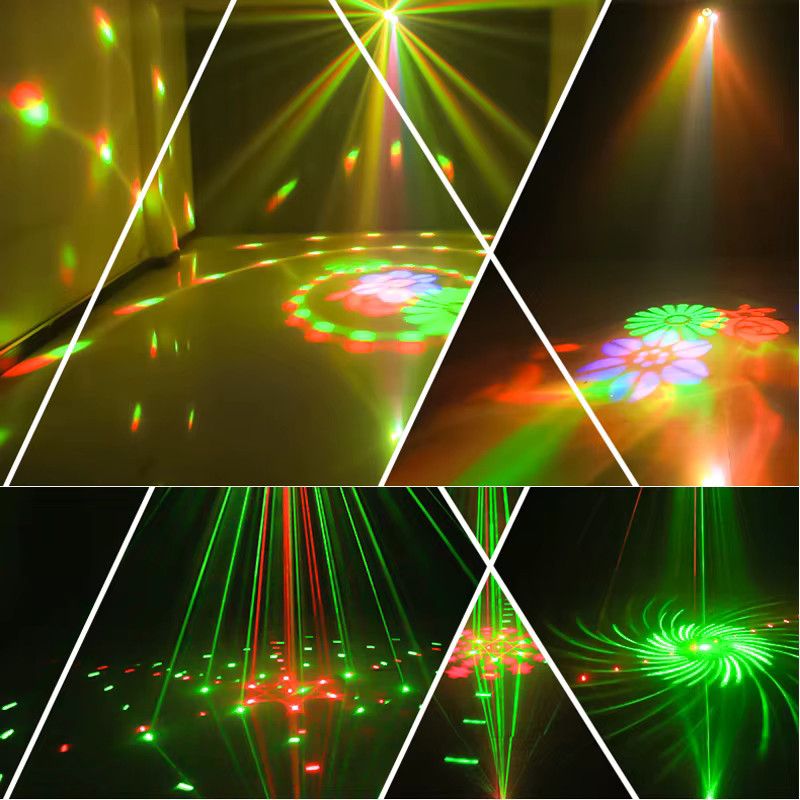 QUNAO Magic Ball Laser Lichtprojektor mit Sprachsteuerung und DMX für DJ, Hochzeit und Bühne, RGB Bunt mit Wassermuster und Strobe-Effekt - Bild 2