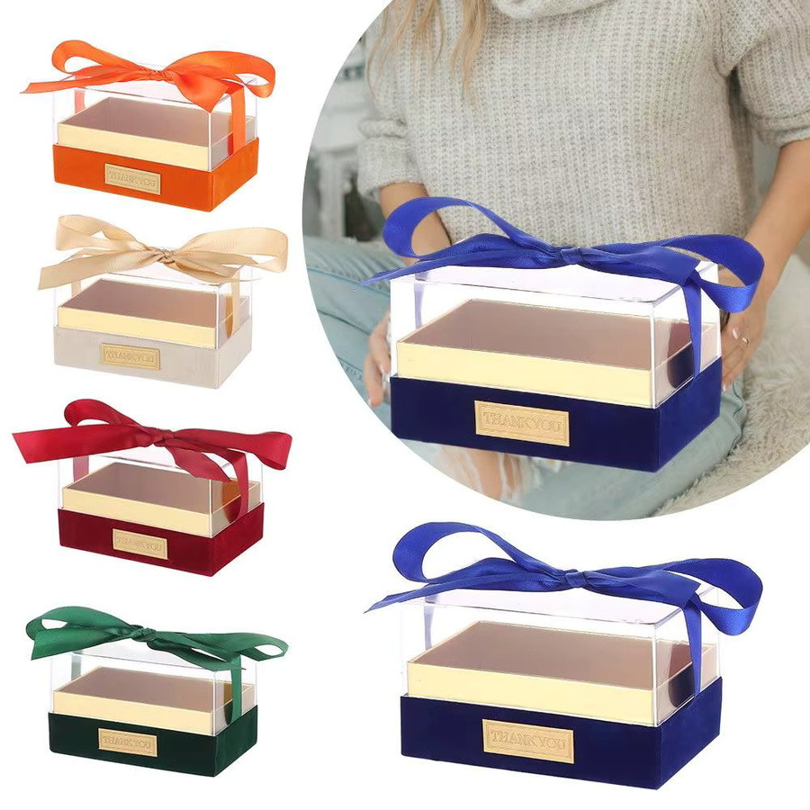 Transparente Acryl Geschenkbox in Bogenform für Hochzeit, Geburtstag und Valentinstag - Bild 4