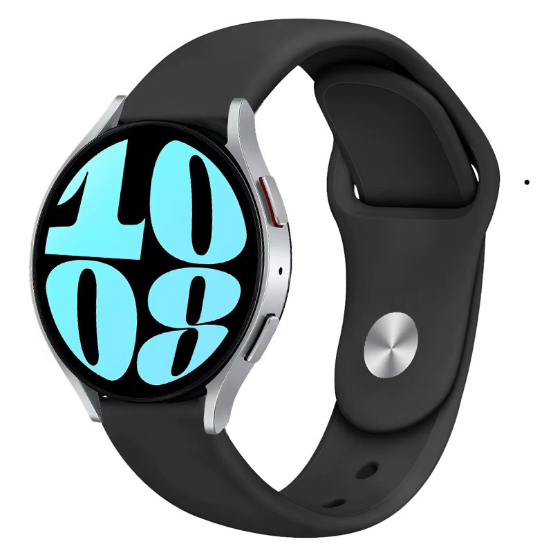 Uhrenarmband Silikon, Schwarz, Unisex - Bild 2