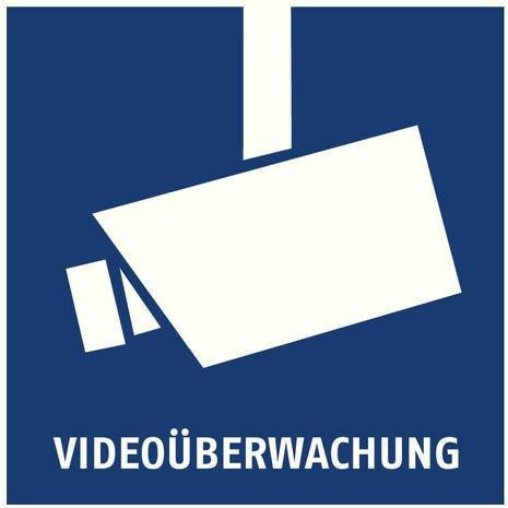 ABUS AU1500 Warnaufkleber Blau B x H: 9 x 9 cm - Bild 1
