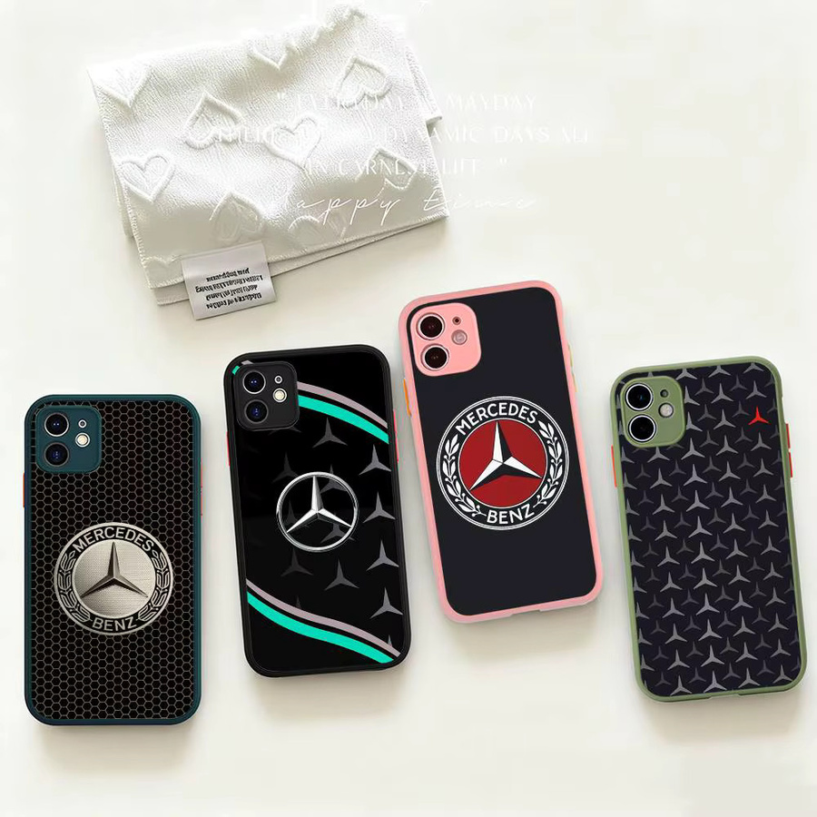 Mercedes-Benz Handyhülle für iPhone 11 12 13 14 15 16 Pro Plus X XS Max Matte Stoßfeste Schutzhülle in Schwarz - Bild 3