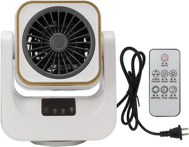 Tragbare elektrische Mini-Heizung Igeteck in Weiß mit Fernbedienung und Thermostat - Bild 1