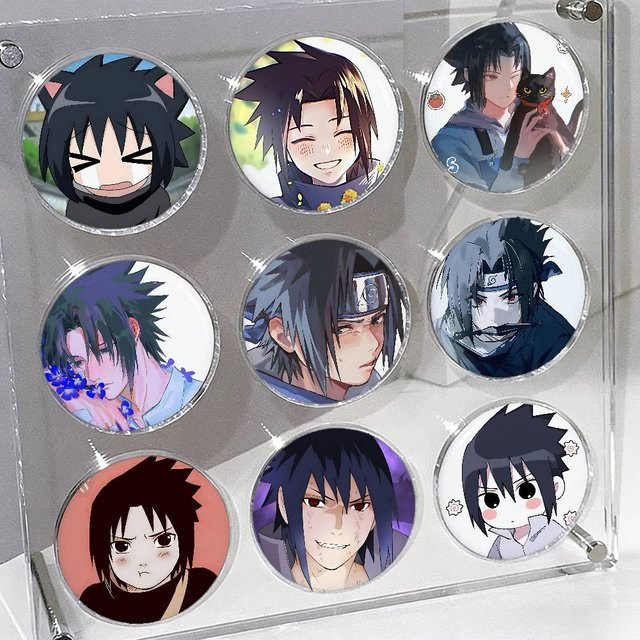 Anstecknadel Naruto Uchihas Sasuke Abzeichen, Metall, Unisex - Bild 1