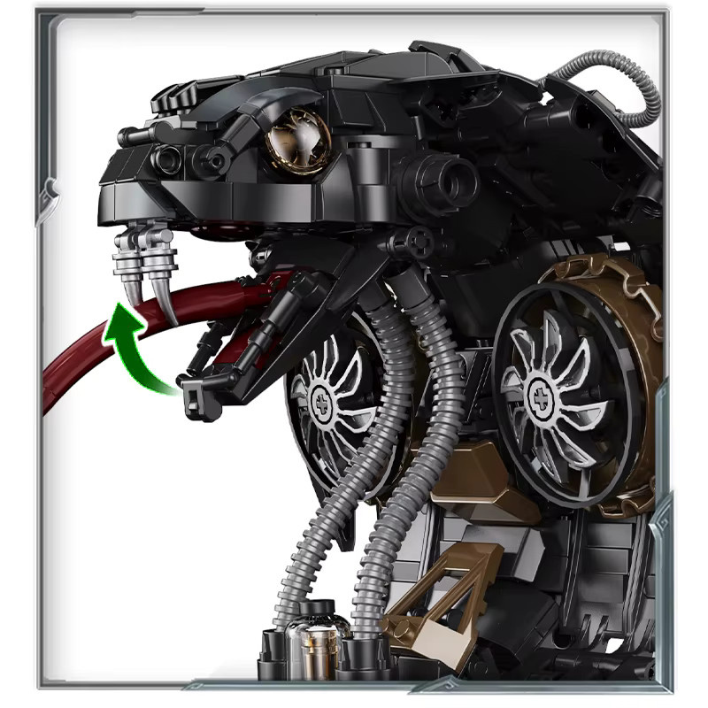MENBIS Cyberpunk Mechanische Schlangenbausteine, Tierset, 1000 Teile - Bild 3