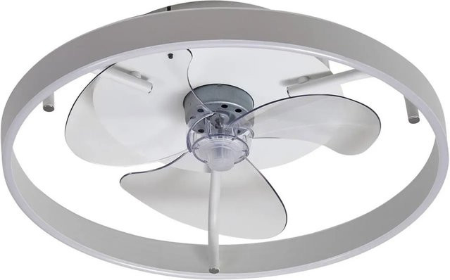 Lindby Momitu LED Deckenventilator mit Lampe und Leselampe in Weiß aus Aluminium, dimmbar mit Fernbedienung - Bild 1