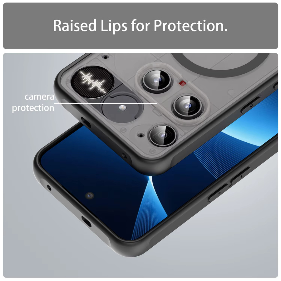 Stoßfeste Silikon Schutzhülle für Nothing Phone 3 und CMF Phone 2 PRO in Schwarz - Bild 6