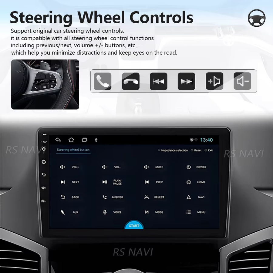 RSNAVI Android Autoradio mit WLAN und 4G für Chevrolet Orlando 2009-2012, Navigationssystem mit Carplay und Multimedia-Funktionen, Schwarz - Bild 2