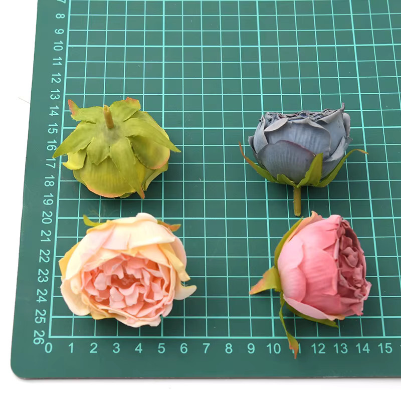 Künstliche Seidenrosen Köpfe in Multicolour für Hochzeitsdekoration und DIY Bastelarbeiten, Durchmesser: 5 cm - Bild 2