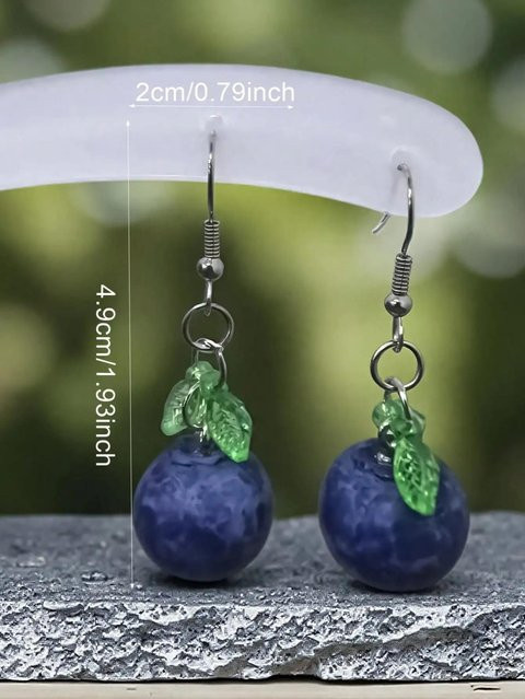 YULIN Ohrringe Blaubeer-Frucht-Blumen, Silber, Damen - Bild 1