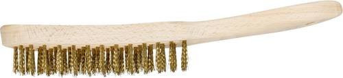 PFERD Handbürste HBU 4reihig mit Messing-Draht Ø 0,30 mm für Holz und Metall, Gold - Bild 1