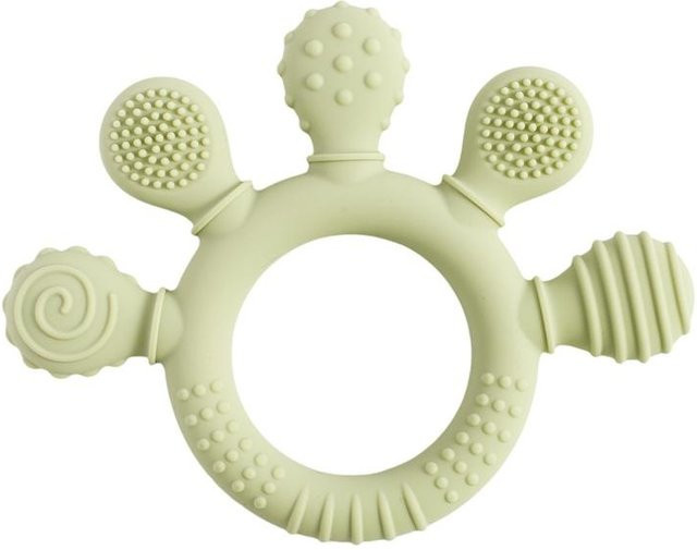Binchi Outdoor Product Baby Beißring aus Silikon in Tierform, Grün, BPA-frei, für Neugeborene ab 0 Jahren - Bild 1