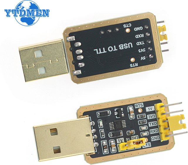 YTDMEN CH340E USB zu Serial Port Modul, USB zu TTL Konverter UART Modul für Arduino, 3,3 V und 5 V - Bild 1