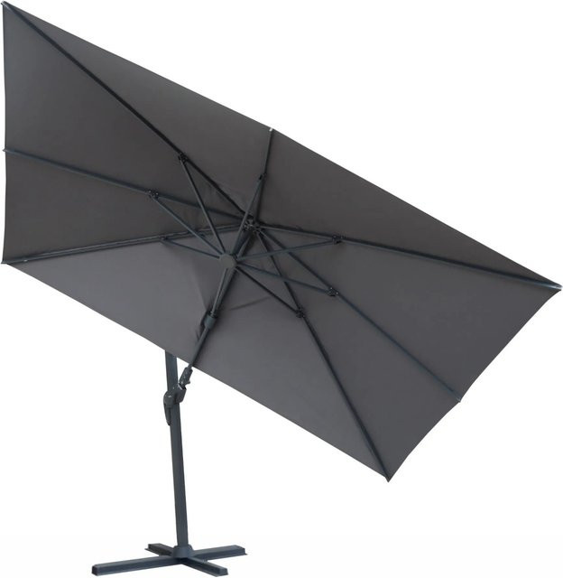 osoltus Ampelschirm KOS Alu Vario Max axial schwenkbar in Grau, Durchmesser: 360 cm, Höhe: 250 cm - Bild 1