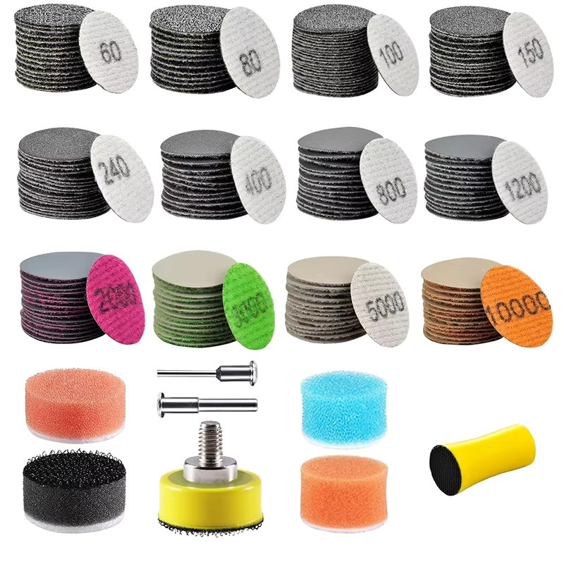 VIBRATITE Nass-Trocken-Schleifscheiben Set mit Stützteller und Schnittstellenpad, Durchmesser: 25 mm, Körnung: 60–10000, Schaft: 1/8 Zoll oder 1/4 Zoll - Bild 6