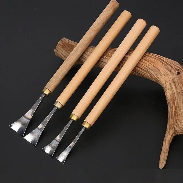 Holz Carving Meißel Set für DIY Schnitzarbeiten aus Holz, 3mm-30mm, Braun - Bild 1