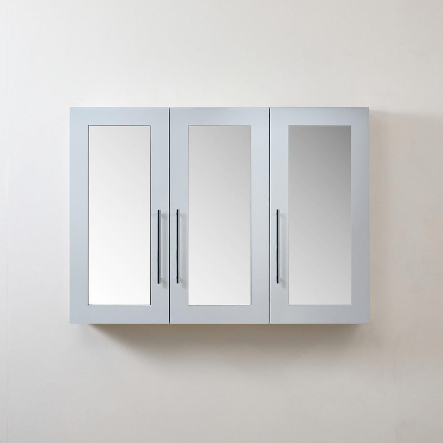 Spiegelschrank Hudson Reed in Weiß mit Soft-Close-Glasfronten, B/H: 90 x 65 cm - Bild 1