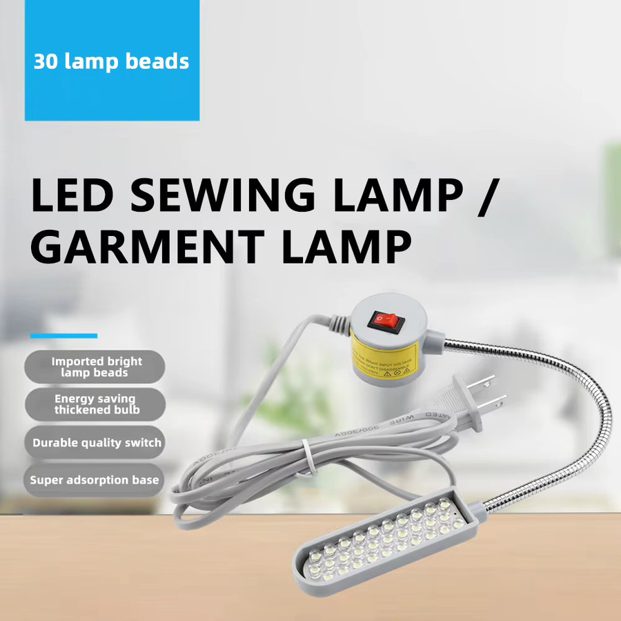 Multifunktionale LED-Deckenleuchte in Weiß mit 30 Lichtperlen als Arbeitslampe für Nähmaschinen, Drehmaschinen, Bohrmaschinen und Werkbänke - Bild 5