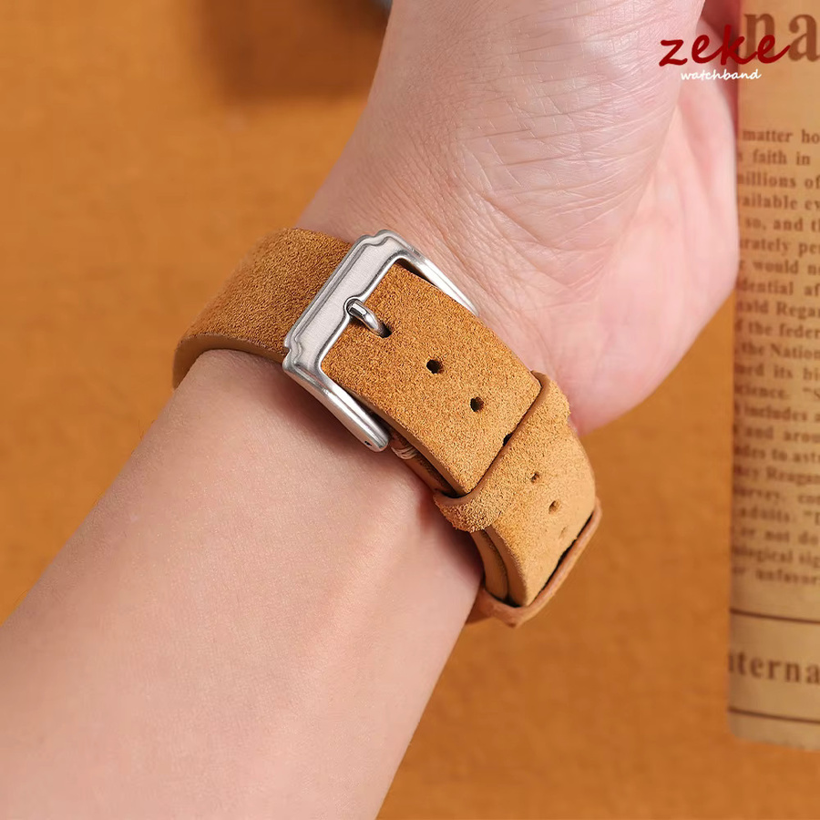 crazyband Uhrenarmband Kalbsleder, Braun, Unisex - Bild 2